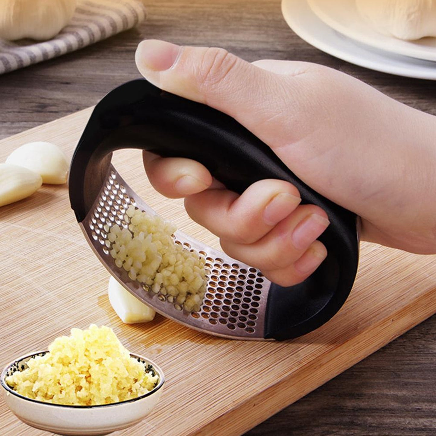 2468 Garlic Press Stainless Steel Garlic Presser Garlic Press Crusher For Kitchen