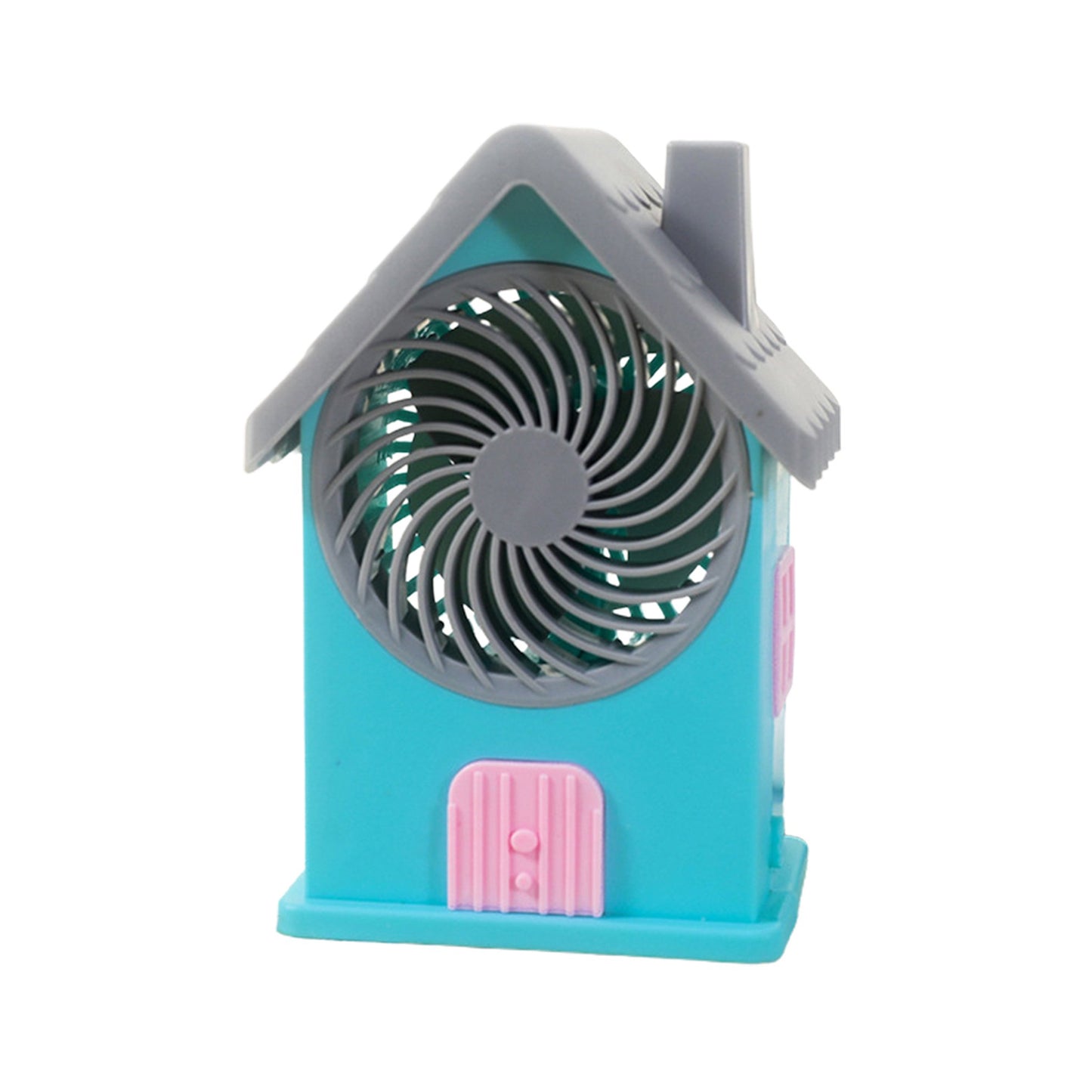 4799 Mini House Fan House Design Rechargeable Portable Personal Desk Fan For Home Office Kids Use (Battery Not Include)
