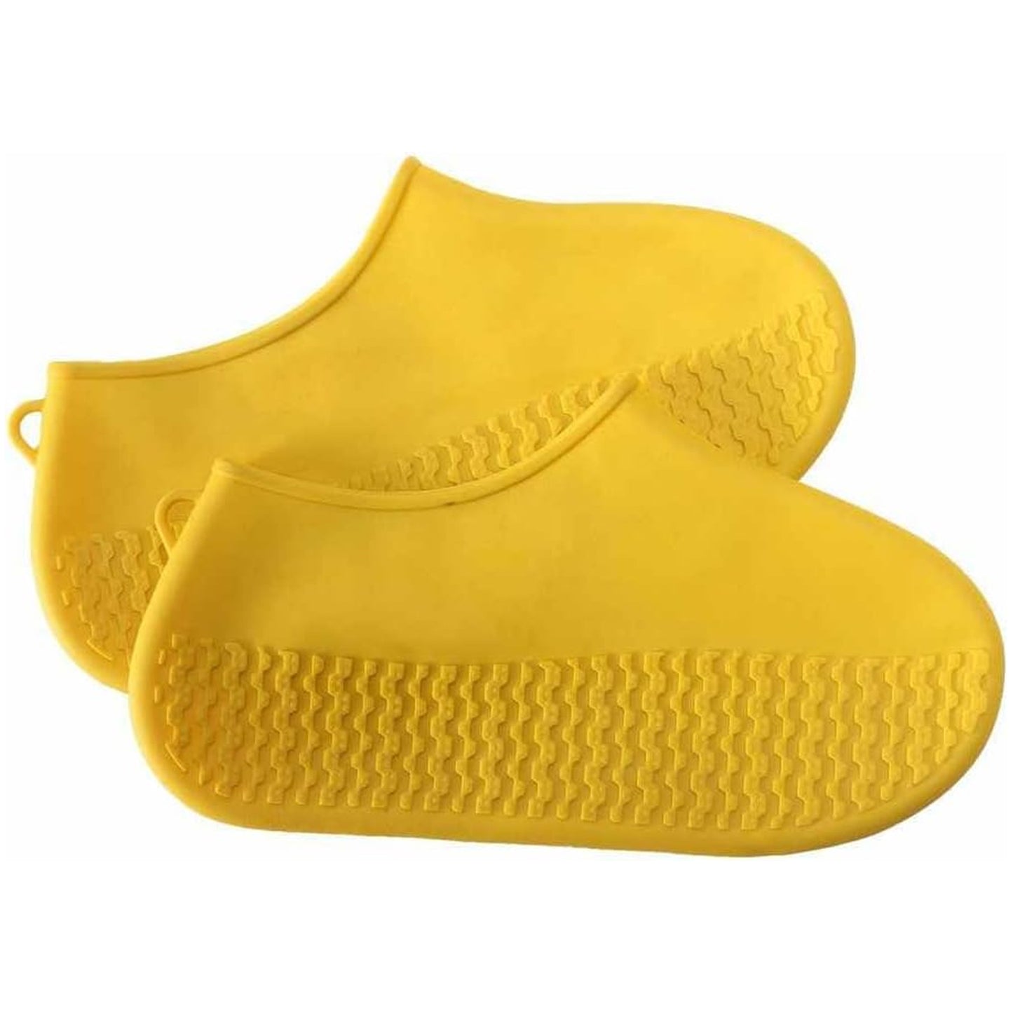 17983 Non-slip Silicone Rain Reusable Anti Skid Waterproof Fordable Boot Shoe Cover (Extra Large Size (Xl) 1 Pair Yellow)