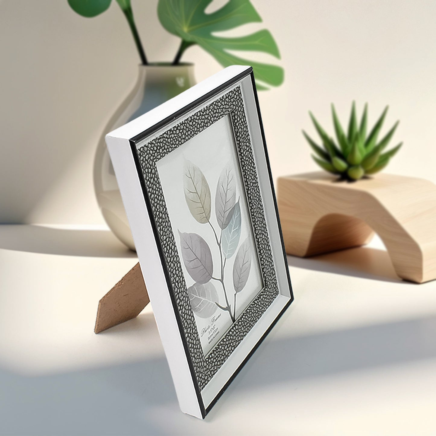 Modern Plastic Picture Frame Photo Holder (1 Pc Mix Color Design 1512 Cm)