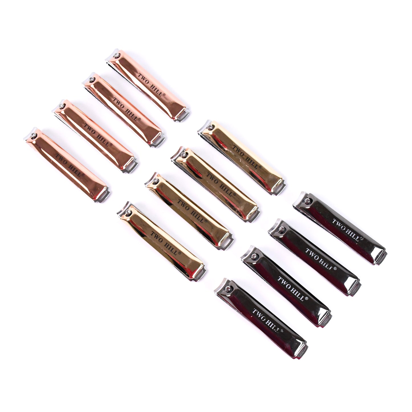 Stainless Steel Cute Nail Clipper With Nail Catcher Nail File (12 Pcs Set Mix Design)