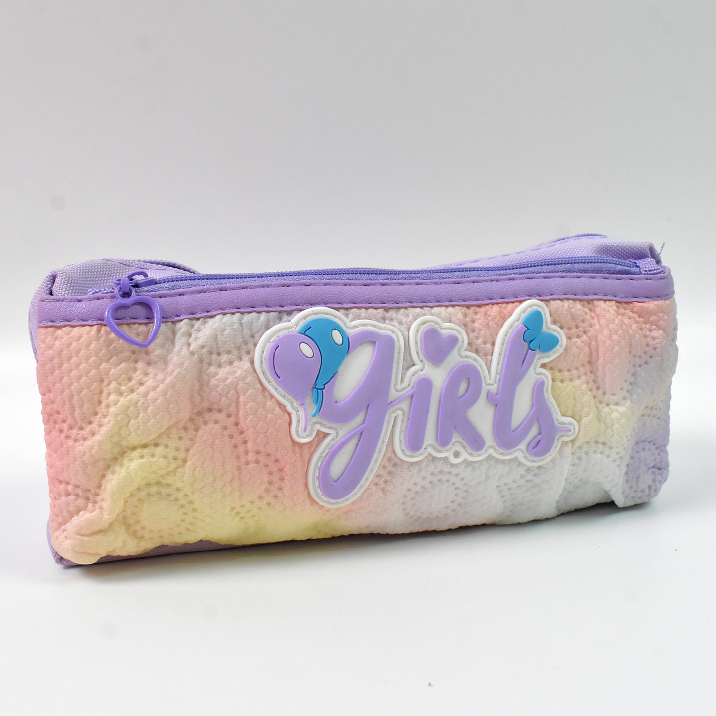 Pencil Pouch With Zipper Students Pencil Case Large Capacity Makeup Pouch Stationery Bag (1 Pc 2 Compartment)