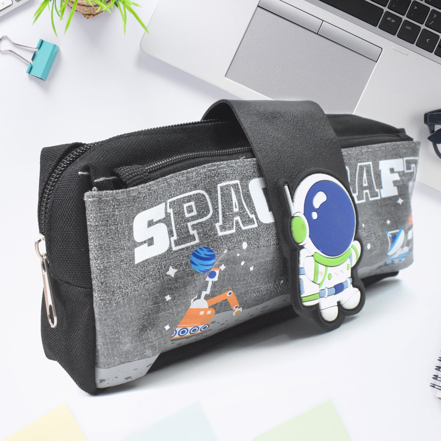 Pencil Pouch With Zipper Students Pencil Case Large Capacity Makeup Pouch Stationery Bag (1 Pc 2 Compartment)