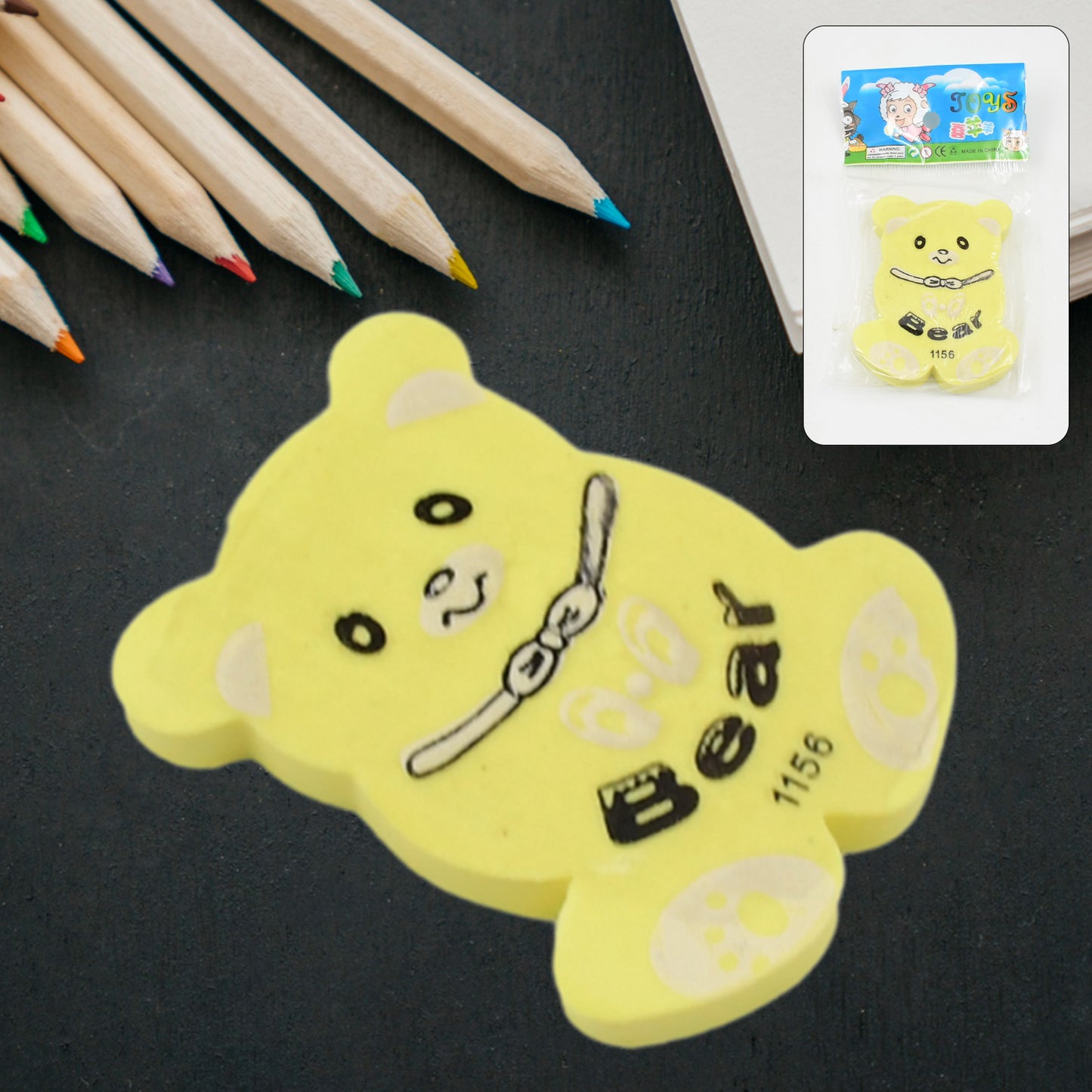 Cartoon Design Eraser (1 Pc Mix Design)