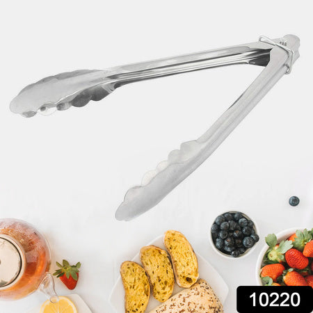 Metal Household Kitchen Salad Dessert Buffet Food Tong Clamp Clip (1 Pc 17 Cm)