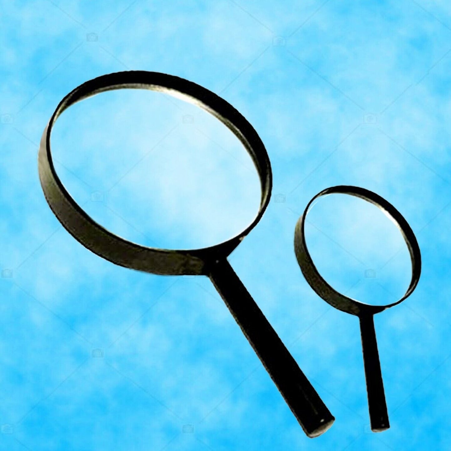 9145 Magnifying Glass Lens - Reading Aid Made Of Glass - Real Glass Magnifying Glass That Can Be Used On Both Sides - Glass Breakage-proof Magnifying Glass Protect Eyes 90mm 60mm (2pc Set)