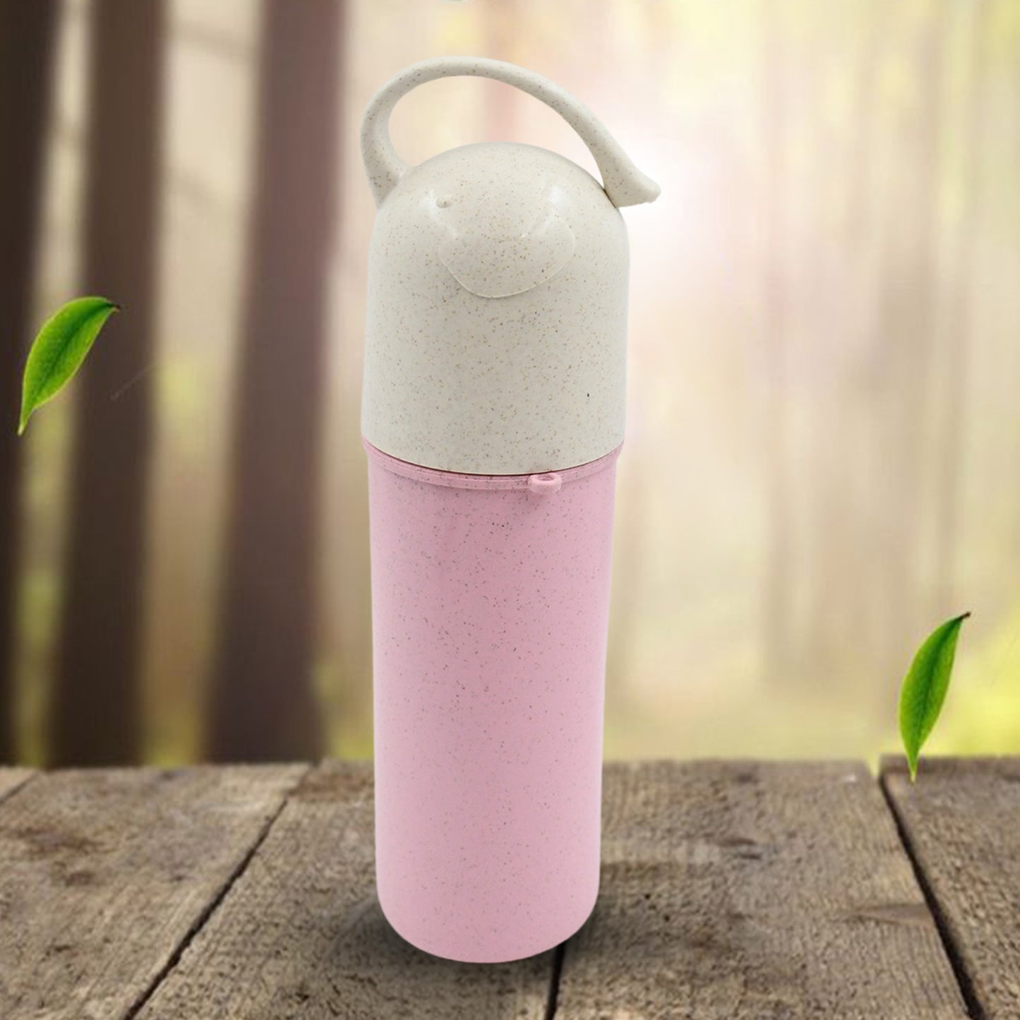 13075 Travel Coffee Cup Portable Water Bottle Wheat Straw Coffee Tea Mug Coffee Mug With Lids Handle For Coffee Teaportable For School(300 Ml Approx)