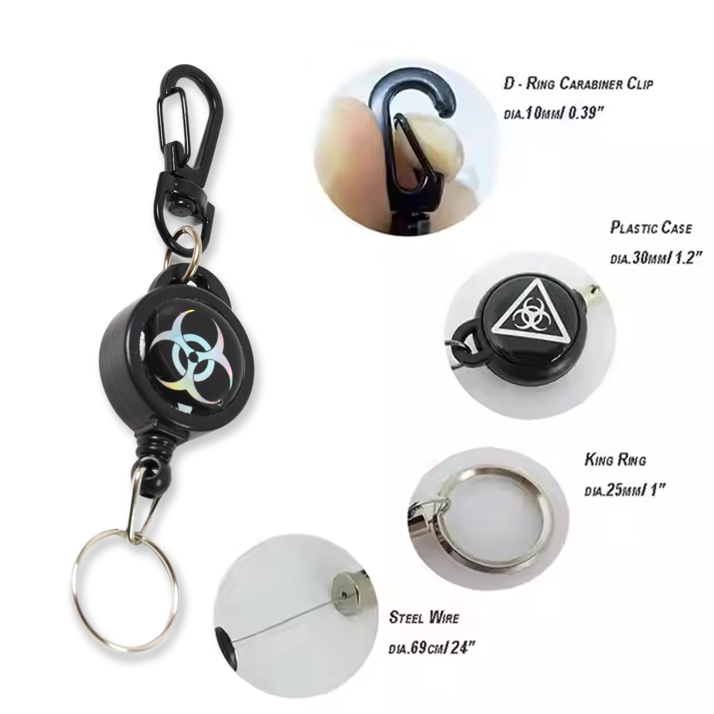 Safety Anti-lost Retractable Key Chain (1 Pc Small)