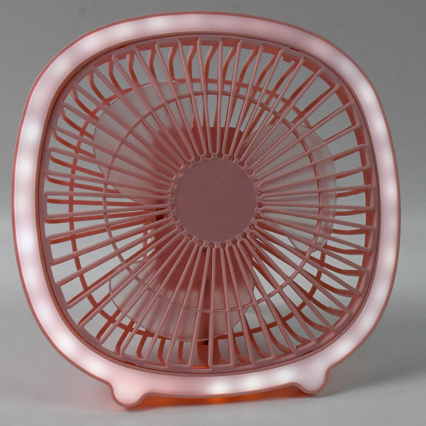 Usb Portable Mini Desk Fan With Light Color Box (1 Pc)