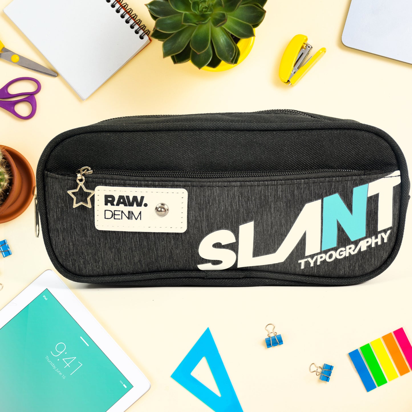 Pencil Pouch With Zipper (1 Pc 2 Compartment)