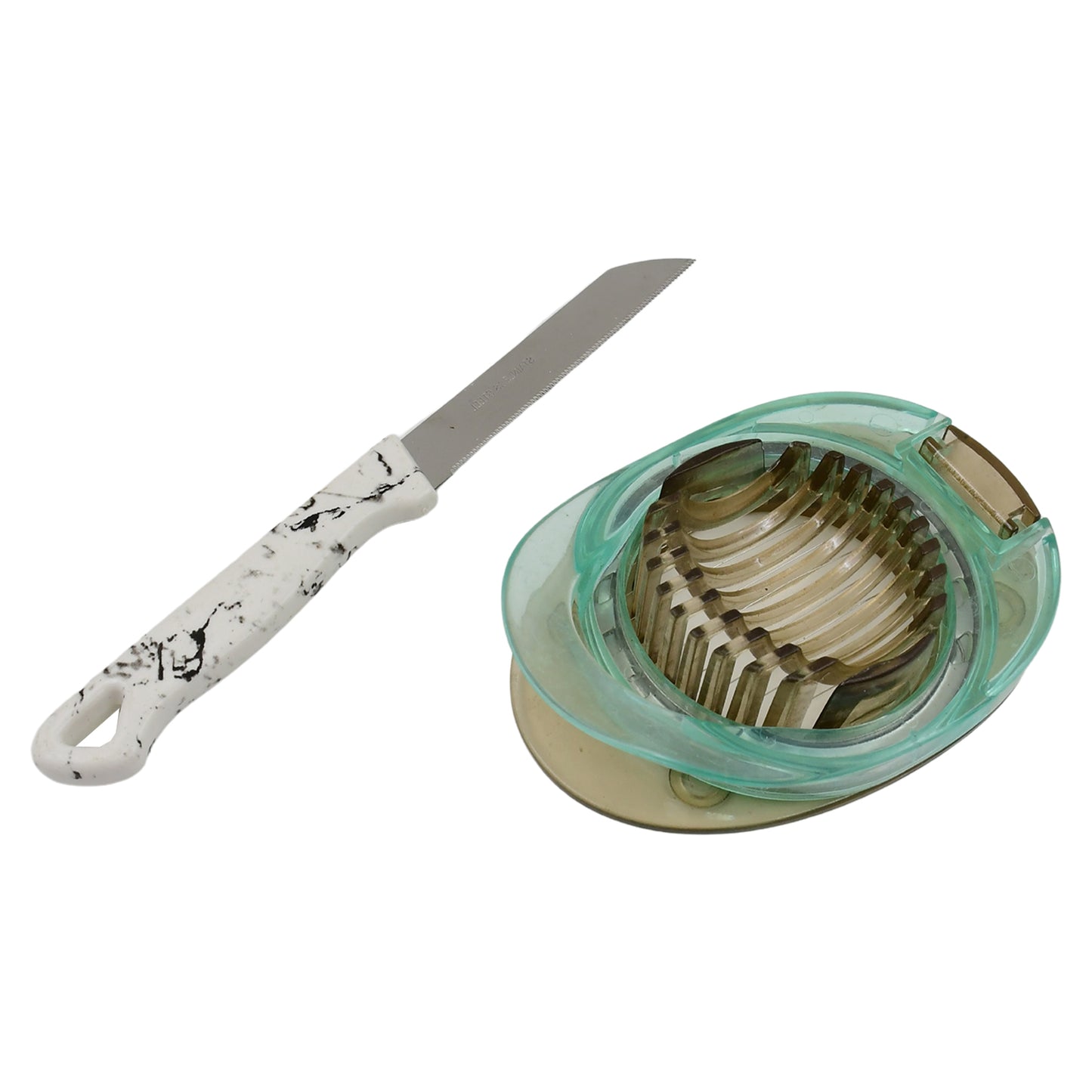 Stainless Steel Egg Slicer Knife (2 Pc Set)