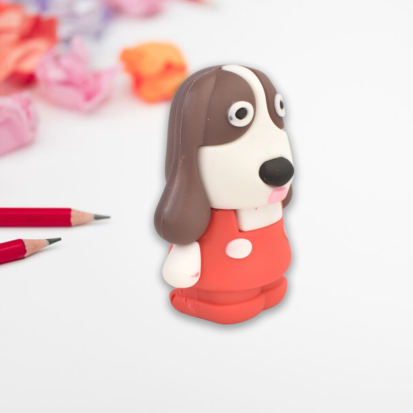 Cartoon 2 In 1 Cute Eraser With Pencil Sharpener (1 Pc Mix Design)