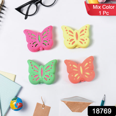 Butterfly Shape Eraser Rubber (1 Pc Mix Colour Design)