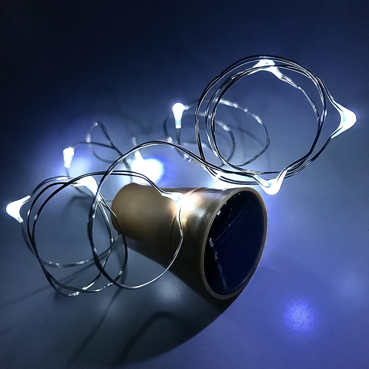 Wine Bottle Cork String Light Multi Led 2m Cable Length Copper Wire Battery Operated (White 1 Pc)