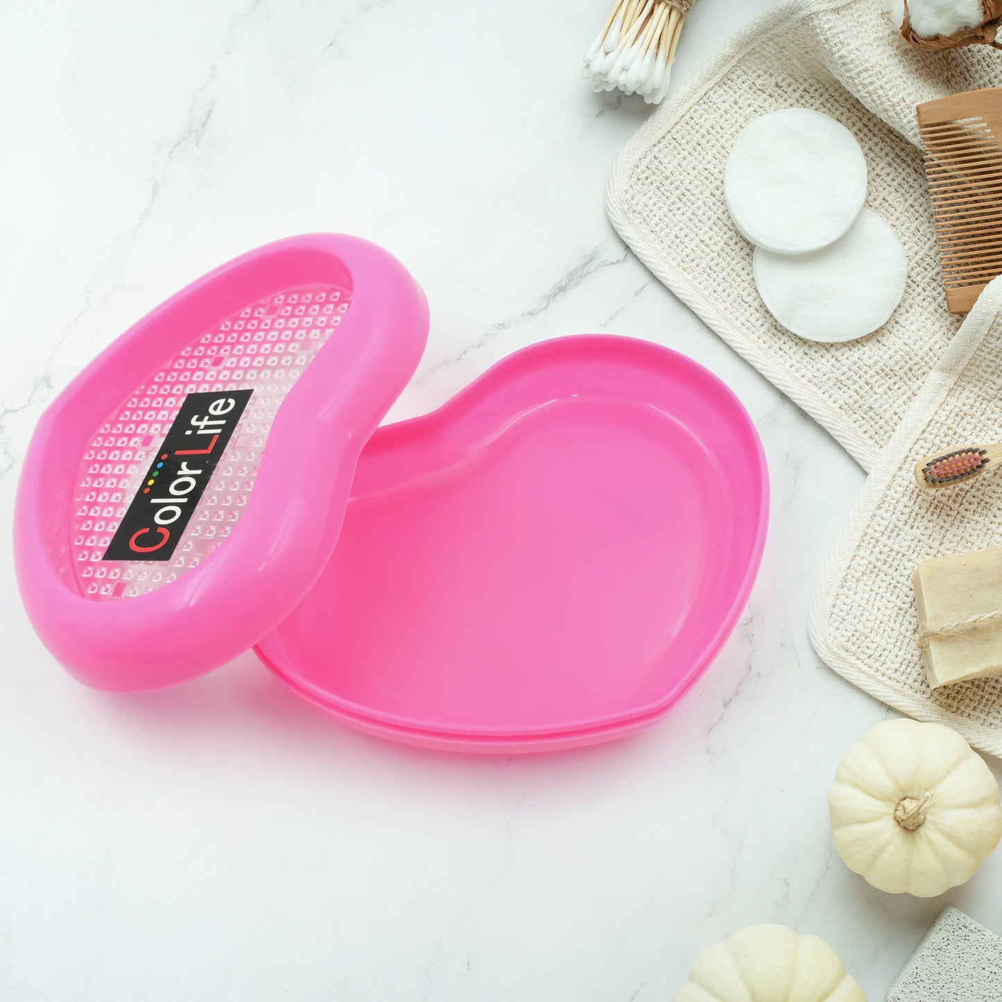 Bathroom Accessories Plastic Soap Case Soap Dish Soap Stand Plastic Soap Case Soap Holder Soap Dish For Bathroom Kitchen Sink (Oval Heart Shape Soap Case 1 Pc )