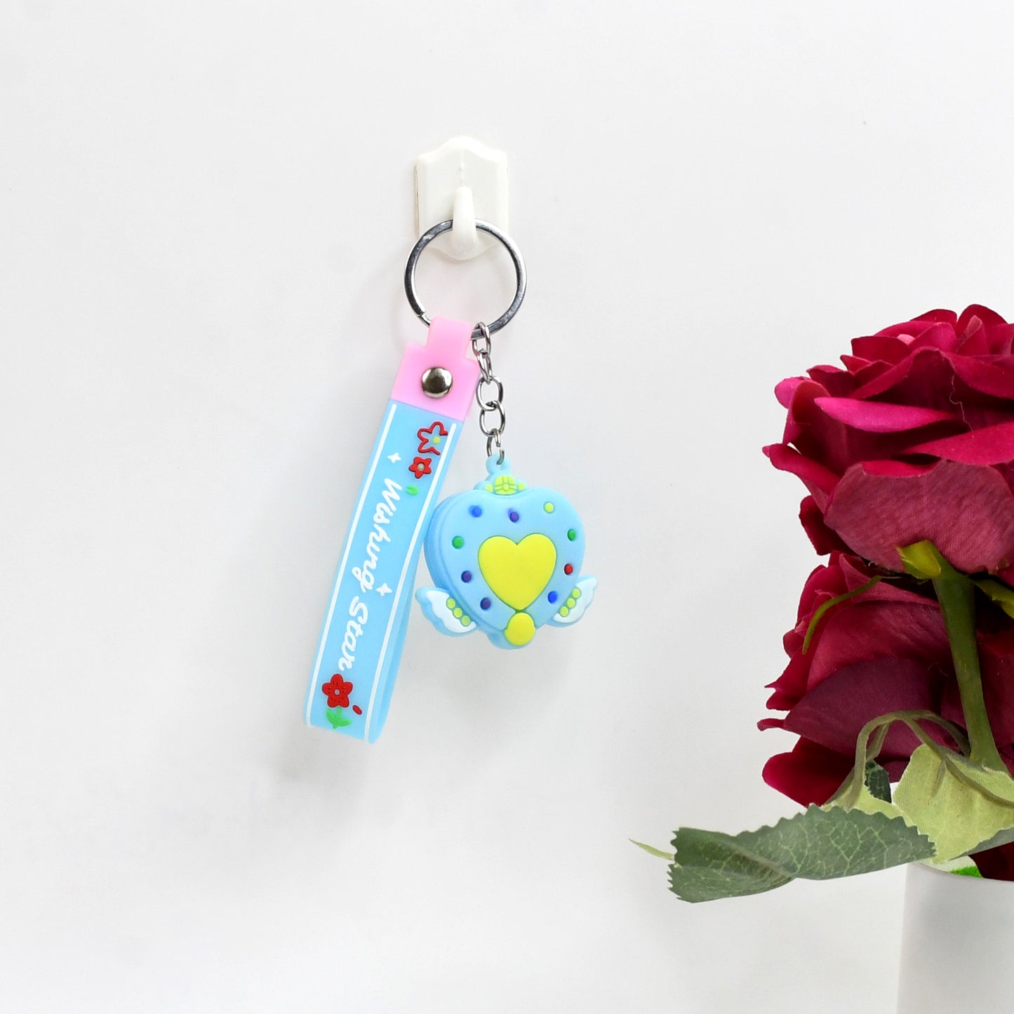 Cute Silicone 3d Key Chain With Metal Hook Strap (Pack Of 1)