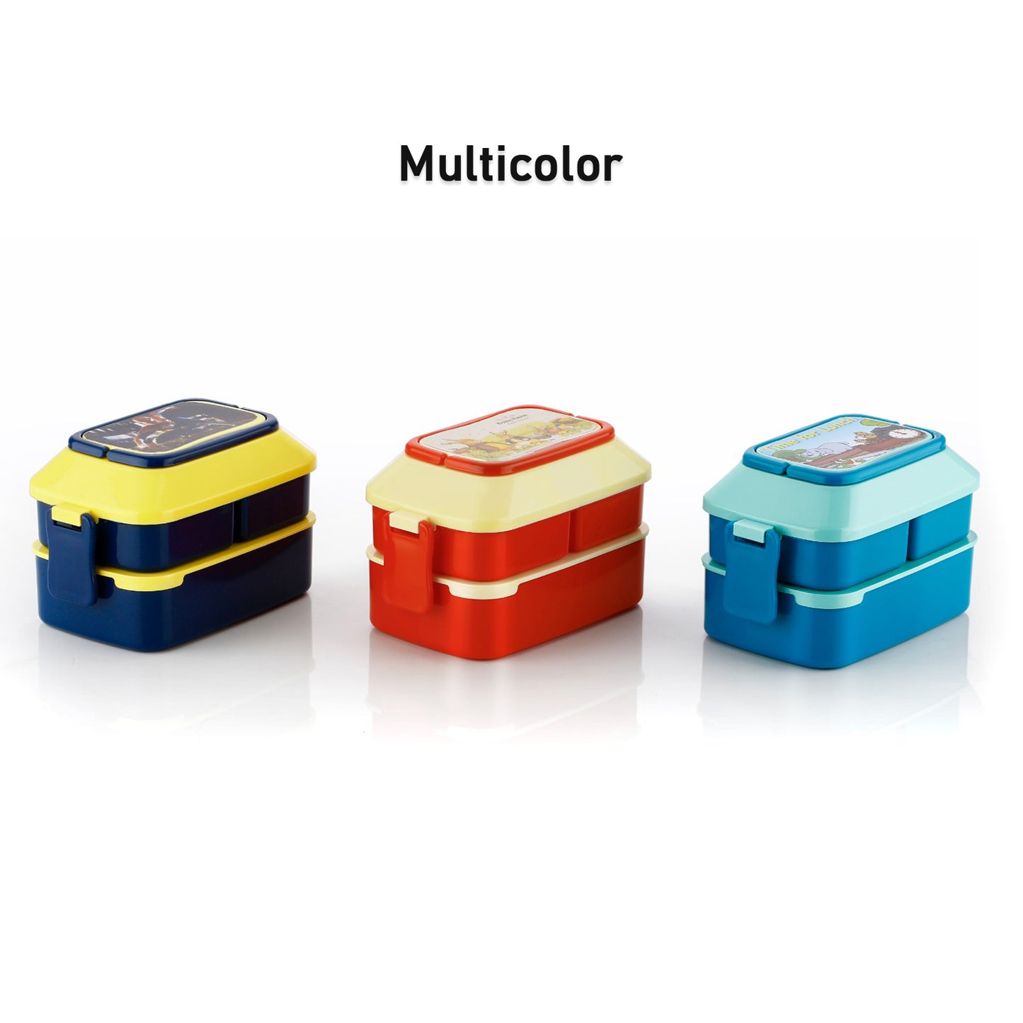 5621 Double Layer Lunch Box Stylish Lid Lunch Box With Fork Spoon Lunch Box For Children School Lunch Box