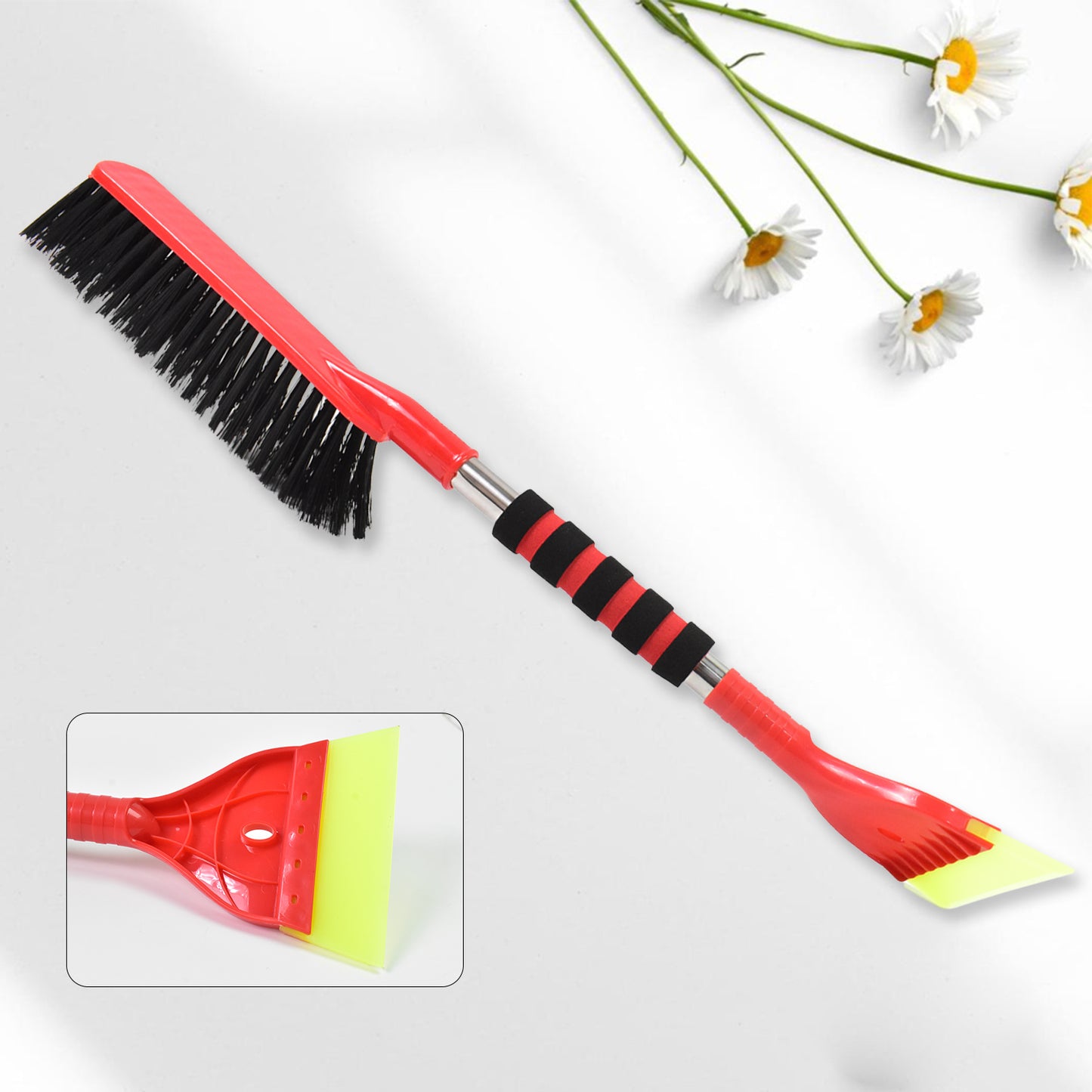 Ice Scraper Car Snow Brush 2 In 1 Comfortable Grip (1 Pc 67 Cm Long)