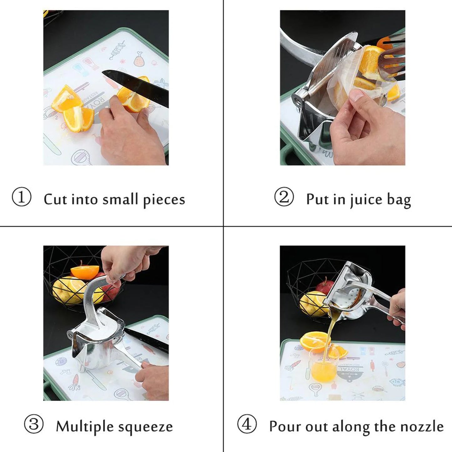 2127 Manual Aluminium Metal Fruit Press Juicer ( Brown Box )