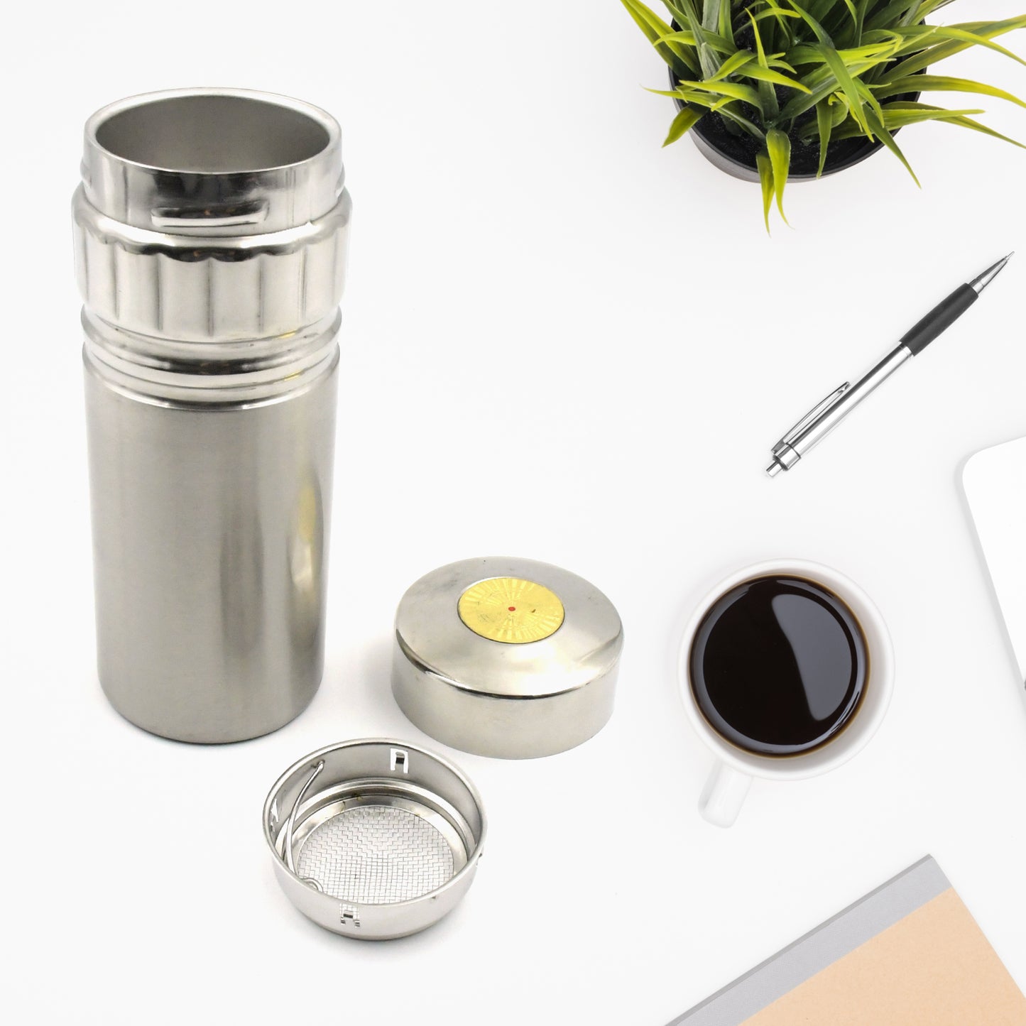 12522 Vacuum Insulated Stainless Steel Flask Water Bottle Cup Water Beverage Travel Bottle Leak Proof Rust Proof Cold Hot Leak Proof Office Bottle Gym Home Kitchen Hiking Trekking (1 Pc)