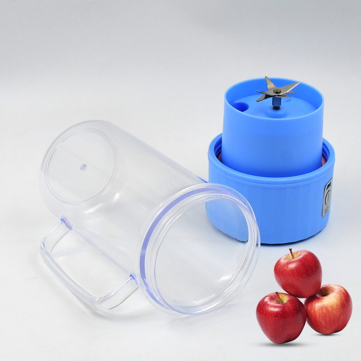 Portable Electric Juicer With Handle Straw Usb Rechargeable 6 Stainless Steel Blades (500 Ml)