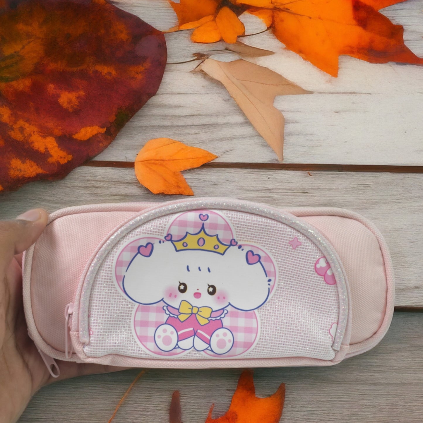 Pencil Pouch With Zipper (1 Pc 2 Compartment)