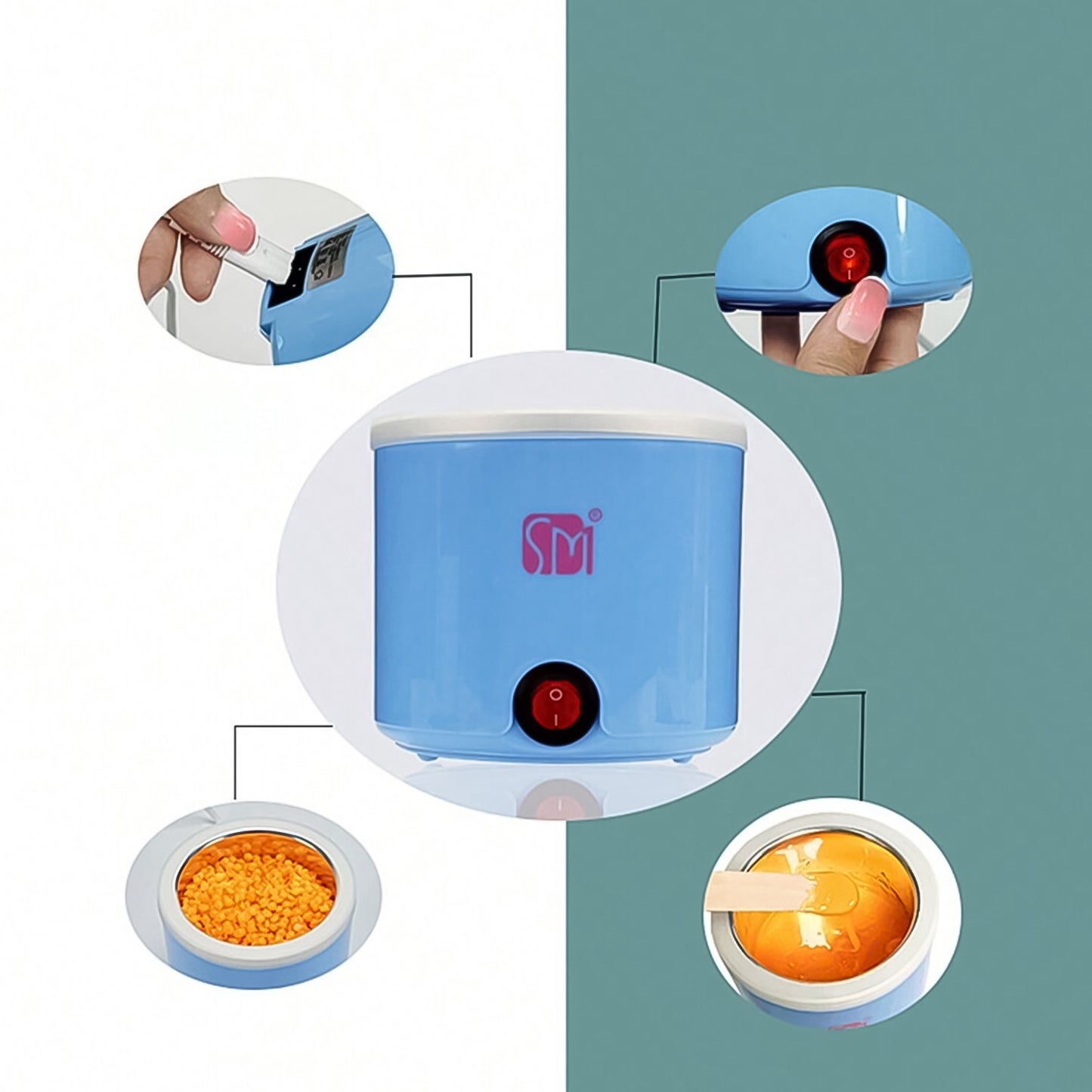 Electric Wax Heater Wax Boliling Bowl (200 Ml 100w)