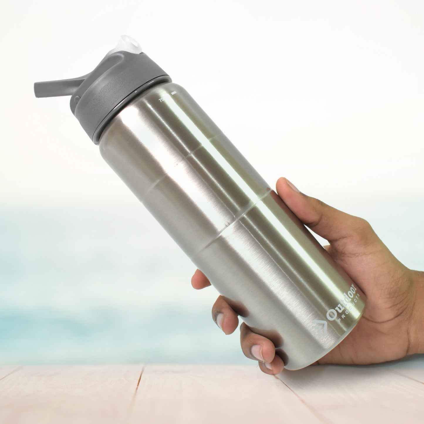 Steel Water Bottle Fridge Water Bottle With Straw (750ml)