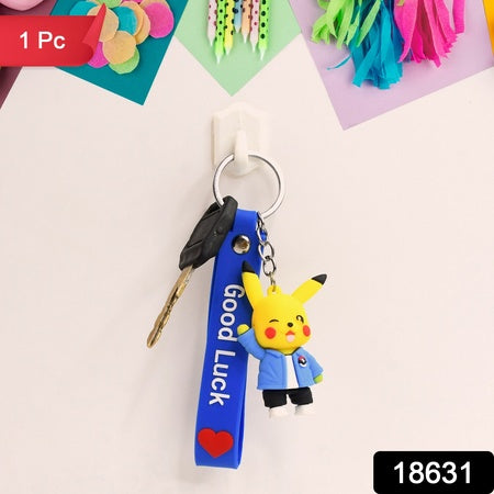 Cute Silicone 3d Key Chain With Metal Hook Strap (Pack Of 1)