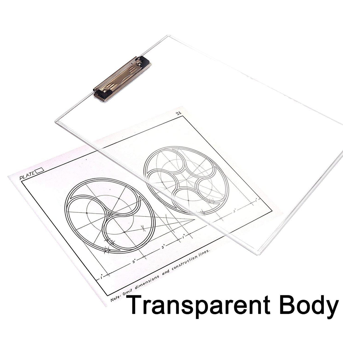 4080 Transparent Premium Exam Pad Best For Students In All Exams Unbreakable Flexible Board With A Centimeter Measuring Side Pad For School  Exam Use