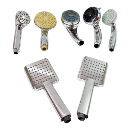 Plastic High Pressure Handheld Shower Head (1 Pc  Mix Design  Size)