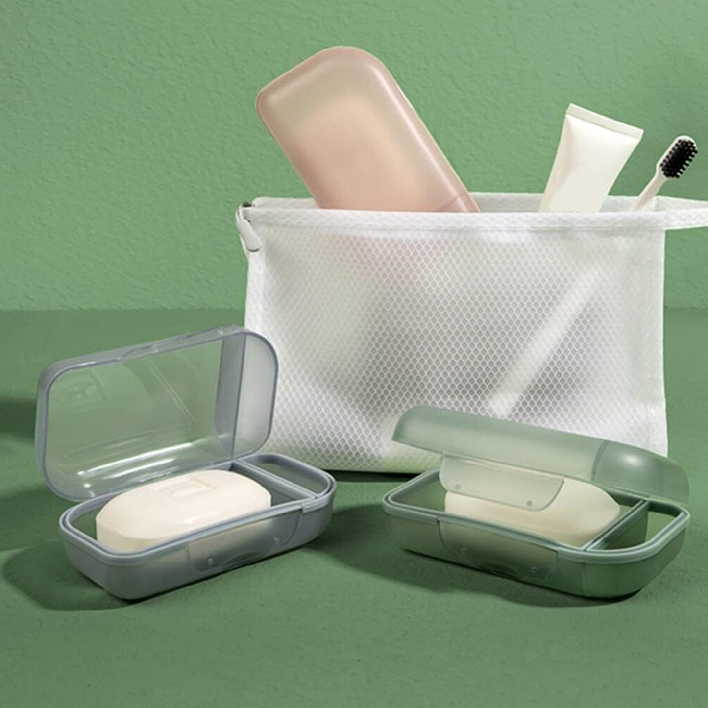 Travel Soap Container Soap Travel Case With Lid (1 Pc)