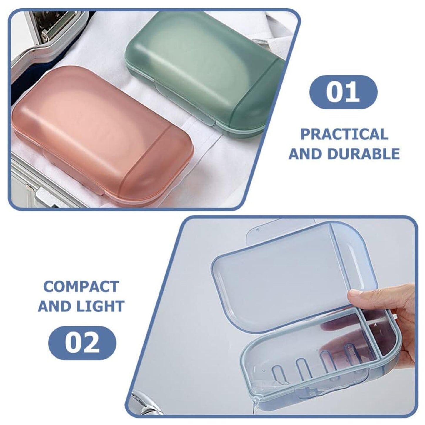 Travel Soap Container Soap Travel Case With Lid (1 Pc)