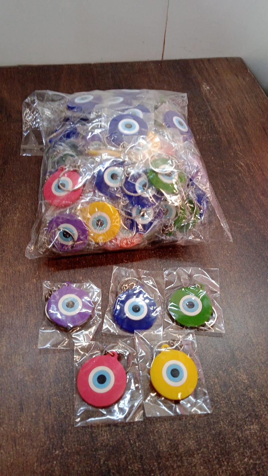Evil Eye Rubber  Silicone Keychain (1 Pc  Mix Color)