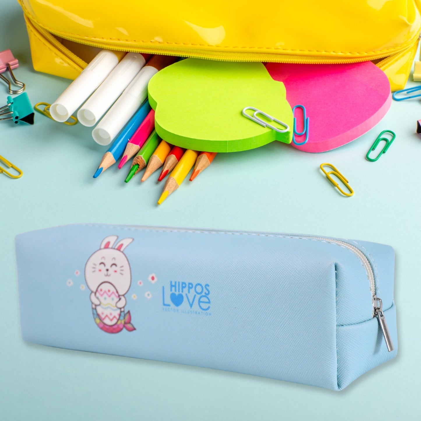 Pencil Pouch With Zipper Students Pencil Case (1 Pc)