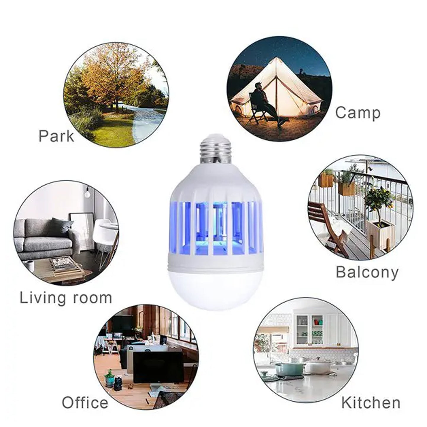 6898 12w Mosquito Killer Lamp E27 Summer Moths Flying Insects Led Zapper Mosquito Killer Lamp Light Bulb Household 12w