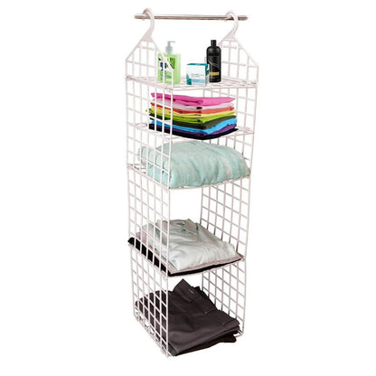4526 Multipurpose 5 Layer Folding Clothes Storage Rackscloset For Students Wardrobe Shelves Socks Scarf T-shirt Etchanging Organizer Storage Holders  Racks