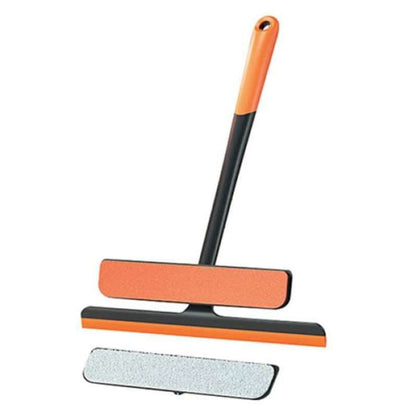 6087a Plastic 3 In 1 Rotatable Double Side Design Cleaning Brush Glass Wiper For Glass Window Car Window Mirror Floor (Multicolor)