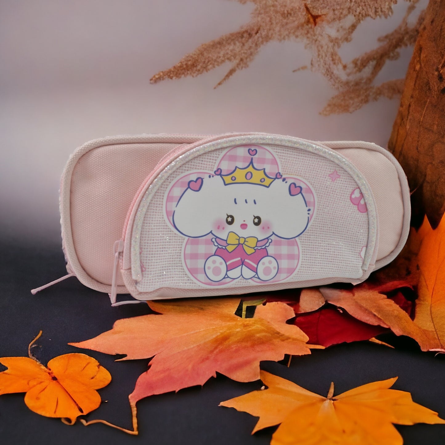Pencil Pouch With Zipper (1 Pc  2 Compartment)