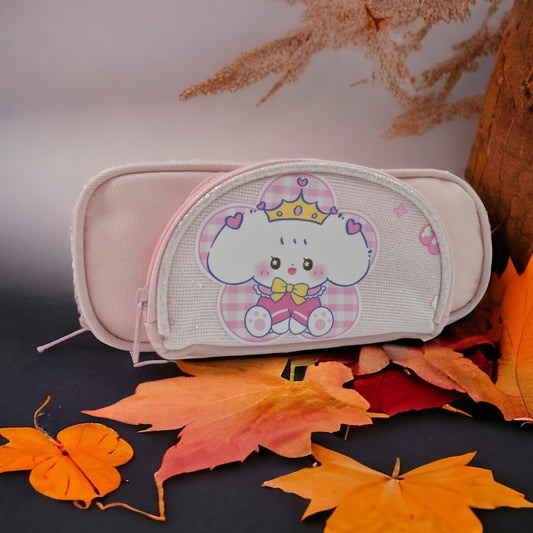 Pencil Pouch With Zipper (1 Pc  2 Compartment)