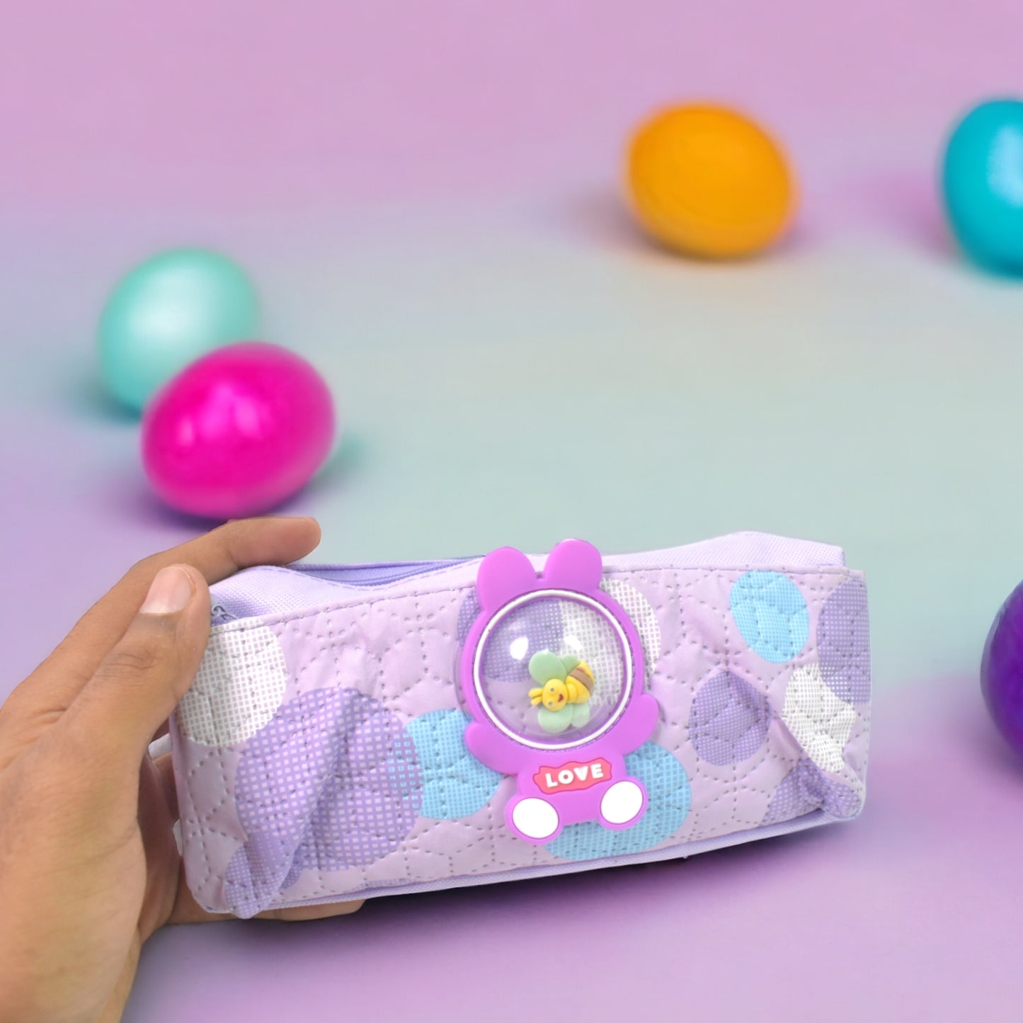 Pencil Pouch With Zipper (1 Pc  2 Compartment)