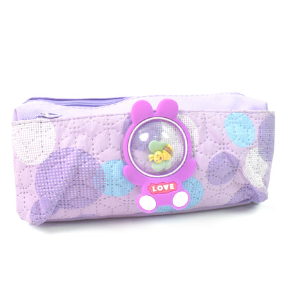 Pencil Pouch With Zipper (1 Pc  2 Compartment)