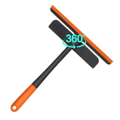6087a Plastic 3 In 1 Rotatable Double Side Design Cleaning Brush Glass Wiper For Glass Window Car Window Mirror Floor (Multicolor)