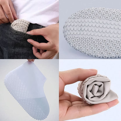 17984 Non-slip Silicone Rain Reusable Anti Skid Waterproof Fordable Boot Shoe Cover (Large Size  1 Pair  Mix Color)
