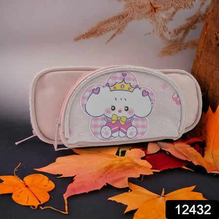 Pencil Pouch With Zipper (1 Pc  2 Compartment)
